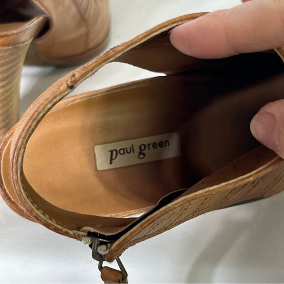 Paul Green Women's Cayanne Peep Toe High Heel Booties Size 7 - Picture 6 of 7